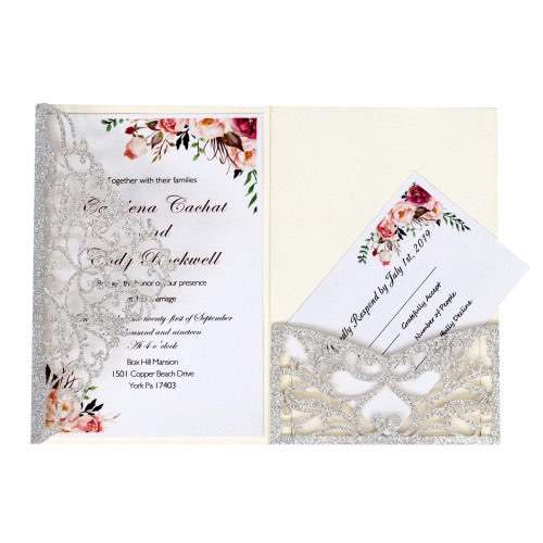 Slap-up Holiday Invitation Card Thanksgiving Day Laser Cut Paper